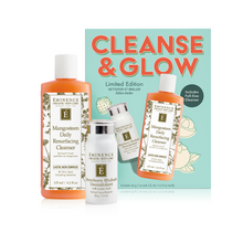 Load image into Gallery viewer, Cleanse &amp; Glow Gift Set  (Mangosteen Cleanser + Strawberry Rhubarb Dermafoliant)
